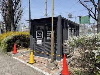 公園の喫煙ブース施工事例